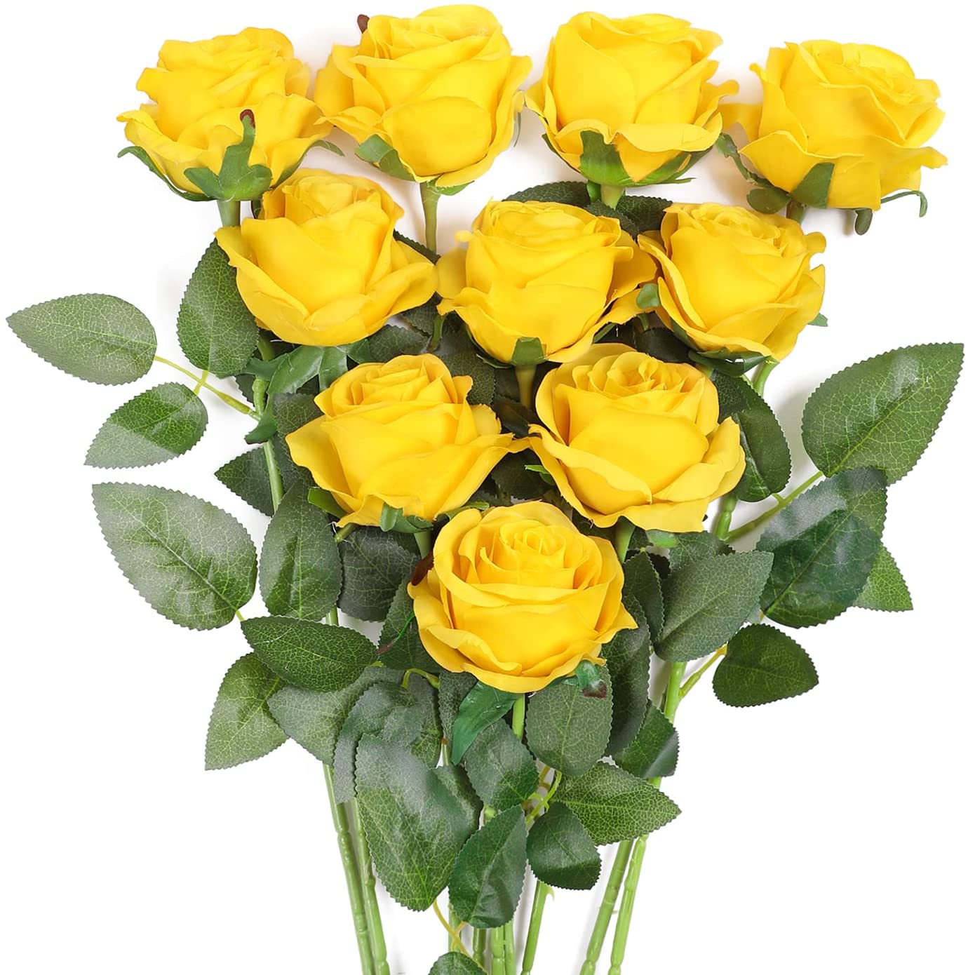 Rose Jaune Artificielle En Bouquet | Floranet