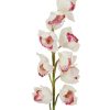 Branche d'Orchidée Cymbidium Artificielle, Blanche, 90cm – Image 2