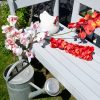 Branche d'Orchidée Cymbidium Artificielle, Blanche, 90cm – Image 5