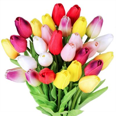 tulipes-artificielles-couleurs-mixtes