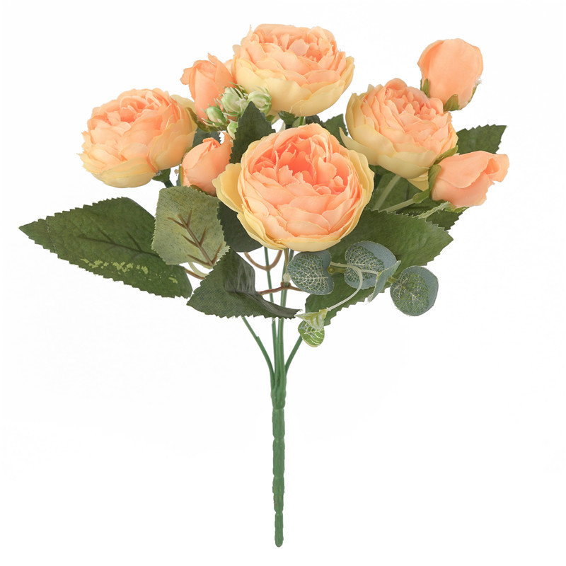 Bouquet Pivoines Artificielles Pêche-40cm | Floranet